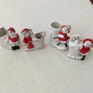 Napco Japan Set of 4 Christmas Ceramic